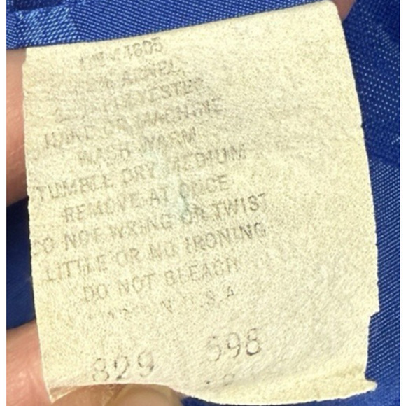 VTG 80s Printed Satin Cocktail Wrap Dress Size S Cobalt 90s Evening Party Peplum - Picture 11 of 16